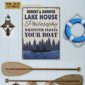 Whatever Float Personalized Metal Sign - Gift for Boaters - Thegiftio UK