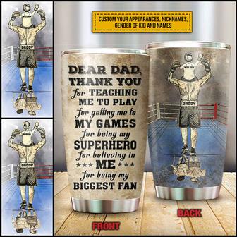 Boxing Dad And Child Thank You Custom Tumbler - Gift for Dad - Thegiftio UK