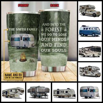 Camping And Into The Forest Custom Tumbler - Camper Gift - Thegiftio UK