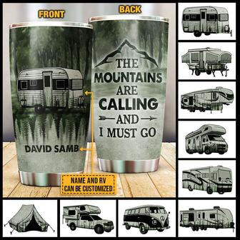 The Mountains Are Calling Custom Tumbler - Gift for Campers - Thegiftio UK