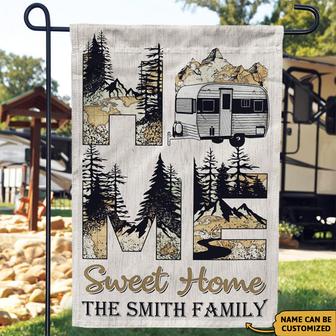 Camping Home Sweet Home Personalized Flag - Gift for Campers - Thegiftio UK