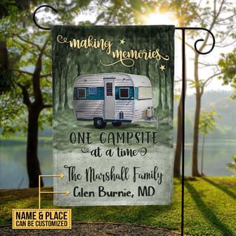 Camping Making Memories One Campsite Custom Flag - Gift - Thegiftio UK