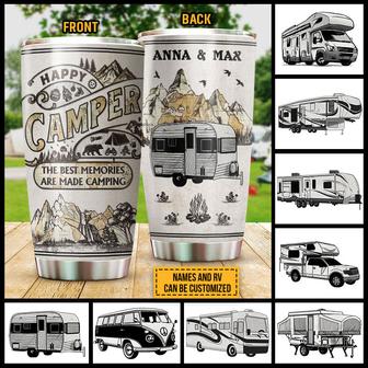 Camping Map Best Memories Custom Tumbler - Gift for Campers - Thegiftio UK