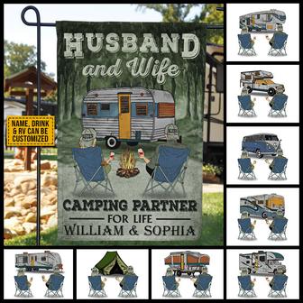 Camping Partners For Life Custom Flag - Gift for Couples - Thegiftio UK