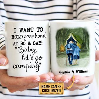 Hold Your Hand Personalized Mug - Gift for Campers - Thegiftio UK