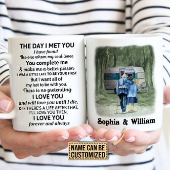 The Day I Met Custom Mug - Gift for Camping Lovers - Thegiftio UK