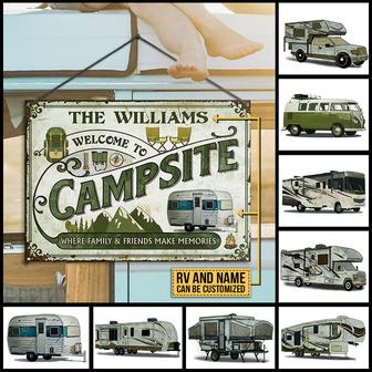 Welcome To Campsite Personalized Metal Sign - Campers Gift - Thegiftio UK