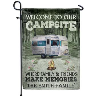 Welcome To Our Campsite Personalized Flag - Camping Gift - Thegiftio UK