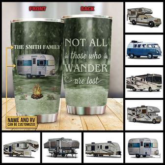 Camping Who Wander Are Lost Custom Tumbler - Camping Gift - Thegiftio UK