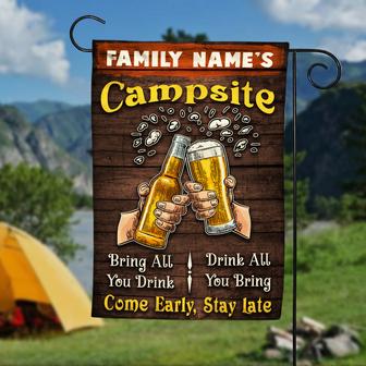 Personalized Camping Garden Flag for Outdoor Enthusiasts - Thegiftio UK