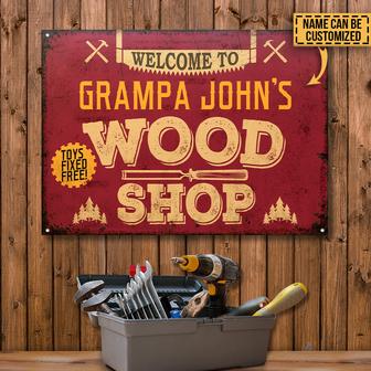 Personalized Carpenter Toys Custom Metal Sign - Gift for Him - Thegiftio UK