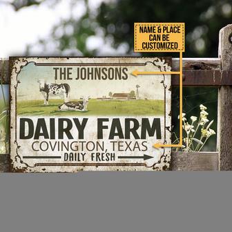 Personalized Cattle Dairy Farm Metal Sign - Gift for Farmers - Thegiftio UK