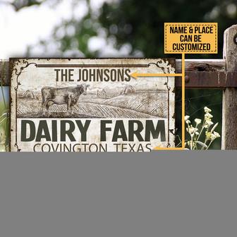 Cattle Dairy Farm Daily Fresh Custom Metal Sign - Farm Gift - Thegiftio UK