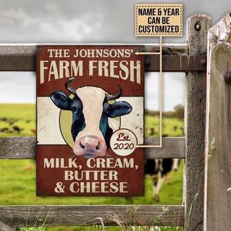 Cattle Milk Cream Butter Cheese Custom Metal Sign - Thegiftio UK