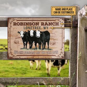 The Gate Open Personalized Metal Sign - Gift for Ranchers - Thegiftio UK