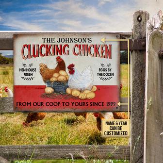 Chicken Clucking Personalized Metal Sign - Gift for Friends - Thegiftio UK