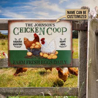 Personalized Chicken Coop Green Metal Sign - Farmer Gift - Thegiftio UK