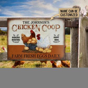 Personalized Chicken Coop Brown Metal Sign - Farmer Gift - Thegiftio UK