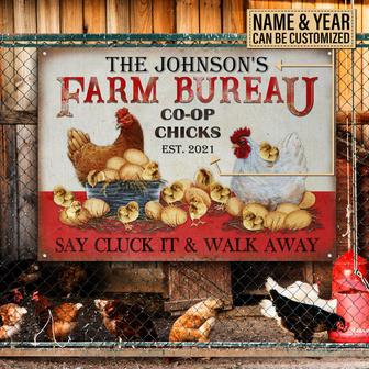 Personalized Chicken Farm Bureau Metal Sign - Farm Gift - Thegiftio UK