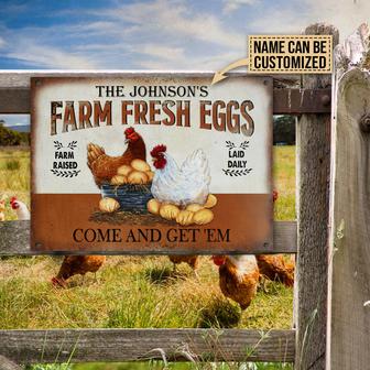 Chicken Farm Fresh Eggs Personalized Sign - Gift for Farmers - Thegiftio UK