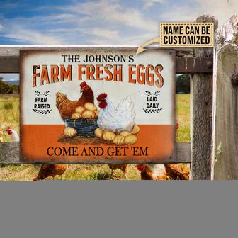Chicken Farm Fresh Eggs Custom Metal Sign - Gift for Farmers - Thegiftio UK