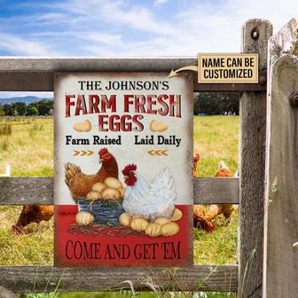 Chicken Farm Fresh Eggs Personalized Sign - Gift for Farmers - Thegiftio UK