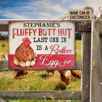 Chicken Fluffy Butt Hut Personalized Sign - Gift for Home - Thegiftio UK