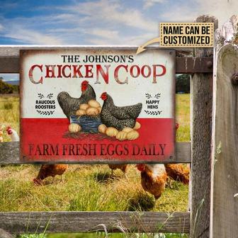 Personalized Fresh Eggs Daily Metal Sign - Gift for Farmers - Thegiftio UK