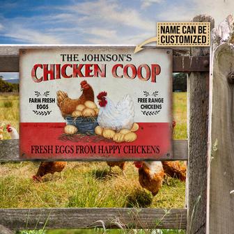 Personalized Chicken Fresh Eggs Custom Metal Sign - Thegiftio UK