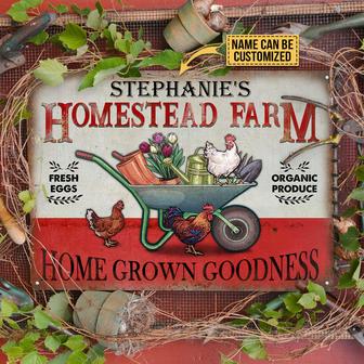 Personalized Chicken Garden Metal Sign - Gift for Farmers - Thegiftio UK