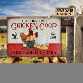 Chicken Grass Fed Free Range Custom Metal Sign - Farmer Gift - Thegiftio UK