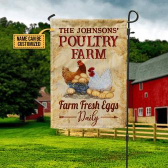 Personalized Chicken Poultry Farm Vintage Flag - Farm Gift - Thegiftio UK