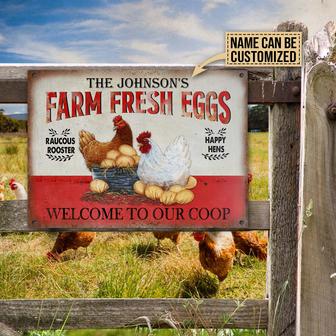 Welcome To Our Coop Personalized Metal Sign - Farm Gift - Thegiftio UK