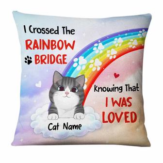 Personalized Christmas Cat Memo Rainbow Pillow - Thegiftio UK
