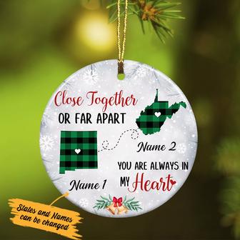 Personalized Close Together Long Distance Ornament SB225 30O34 - Thegiftio UK