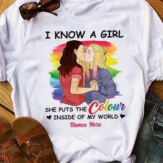 Personalized Colour LGBT Lesbian Love T Shirt - Thegiftio UK