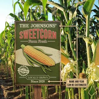 Corn Farm Fresh Personalized Metal Sign - Gift for Farmers - Thegiftio UK