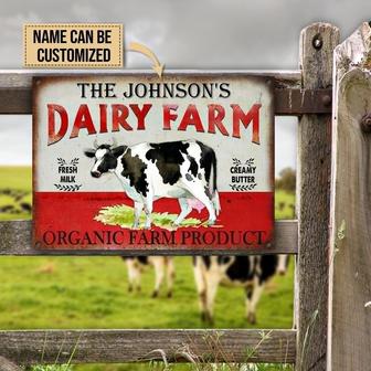 Dairy Farm Fresh Milk Custom Metal Sign - Gift for Farmers - Thegiftio UK