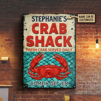 Personalized Crab Shack Served Daily Custom Metal Sign - Thegiftio UK