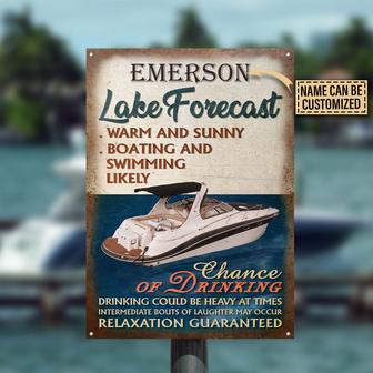 Cruising Lake Forecast Custom Metal Sign - Gift for Friends - Thegiftio UK