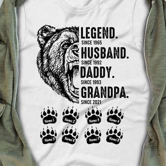 Personalized Dad Grandpa Bear T Shirt - Thegiftio UK