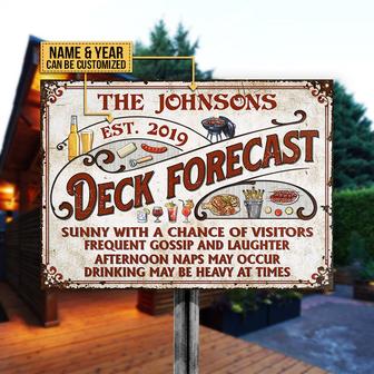 Personalized Deck Forecast Sunny With A Chance Custom Metal - Thegiftio UK