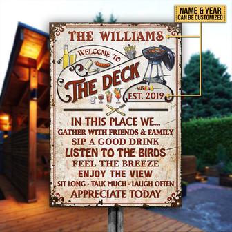 Gather With Friends Personalized Metal Sign - Gift for BBQ - Thegiftio UK