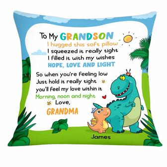 Personalized Dinosaur Grandson Pillow - Thegiftio UK