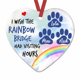 Personalized Dog Cat Memorial Rainbow Ornament - Thegiftio