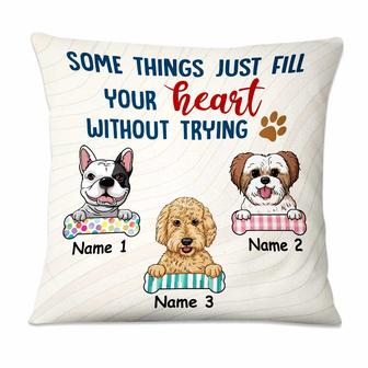 Personalized Dog Fill Your Heart Pillow - Thegiftio UK