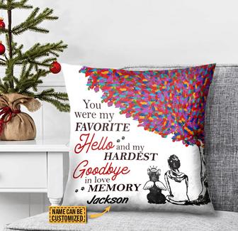 You Are My Favorite Hello Custom Pillow - Memorial Gift - Thegiftio UK