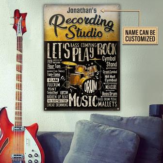 Personalized Drums Let's Play Rock Custom Metal Sign - Gift - Thegiftio UK