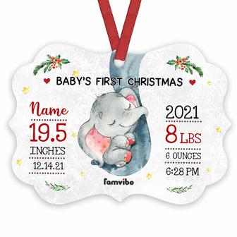 Personalized Elephant Baby First Christmas Benelux Ornament AG1711 67O57 - Thegiftio UK