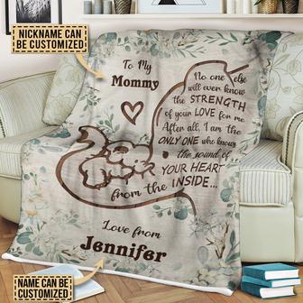 Personalized Elephant Mom No One Else Will Customized Fleece Blanket - Thegiftio UK